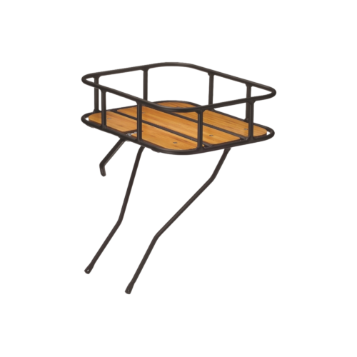 Yuen I Bicycle Front Carrier Wood And Black
