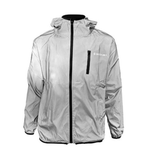 Reflective Windbreaker Jacket with Suzuki Logo