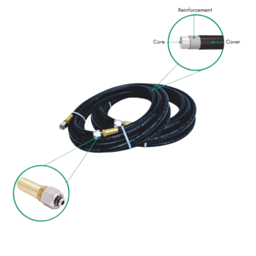 Glydus Hydraulic Hose with Crimped End 7.0M